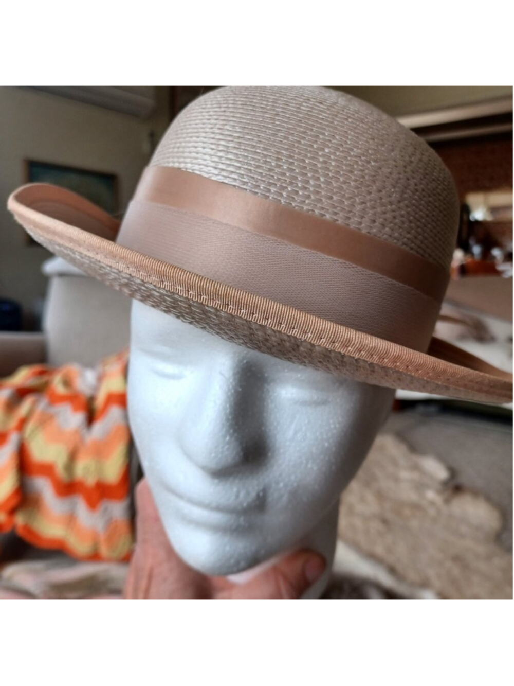 Vintage straw Deborah New York straw hat w bow